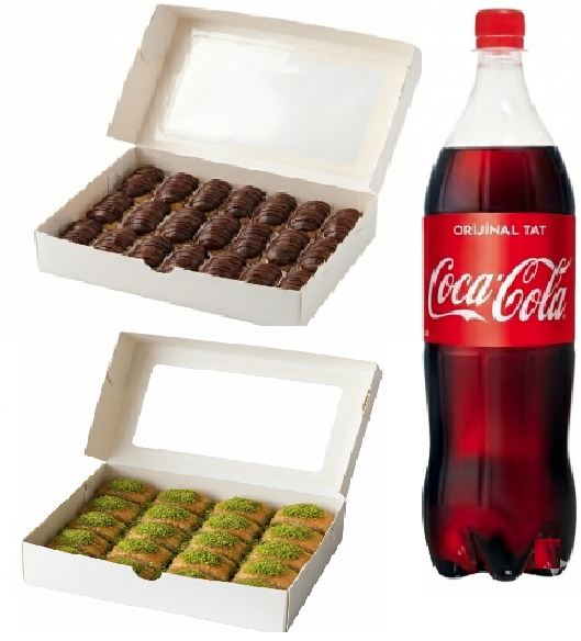 1 kg Ekler Dahil Fıstıklı Baklava Menüsü
