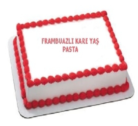 Düz Sade 60 Kişilik Frambuazlı Yaş Pasta